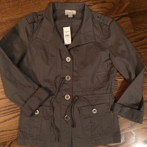 Ann Taylor Loft Utility Jacket Gray